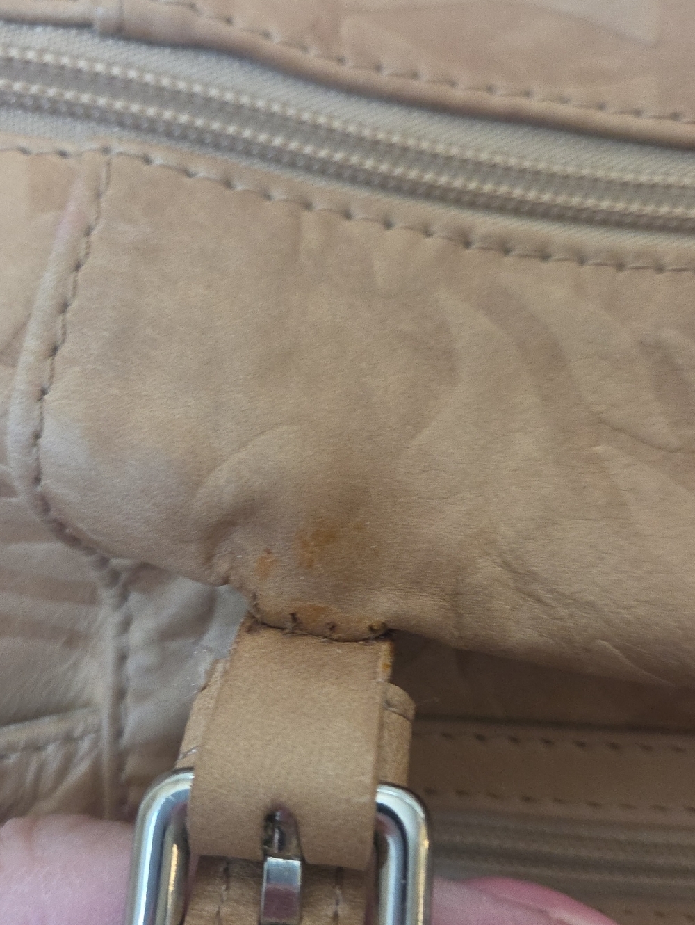Valentina Tan Leather Tooled Shoulder Bag/Tote 🧡🩶 - Picture 14 of 15